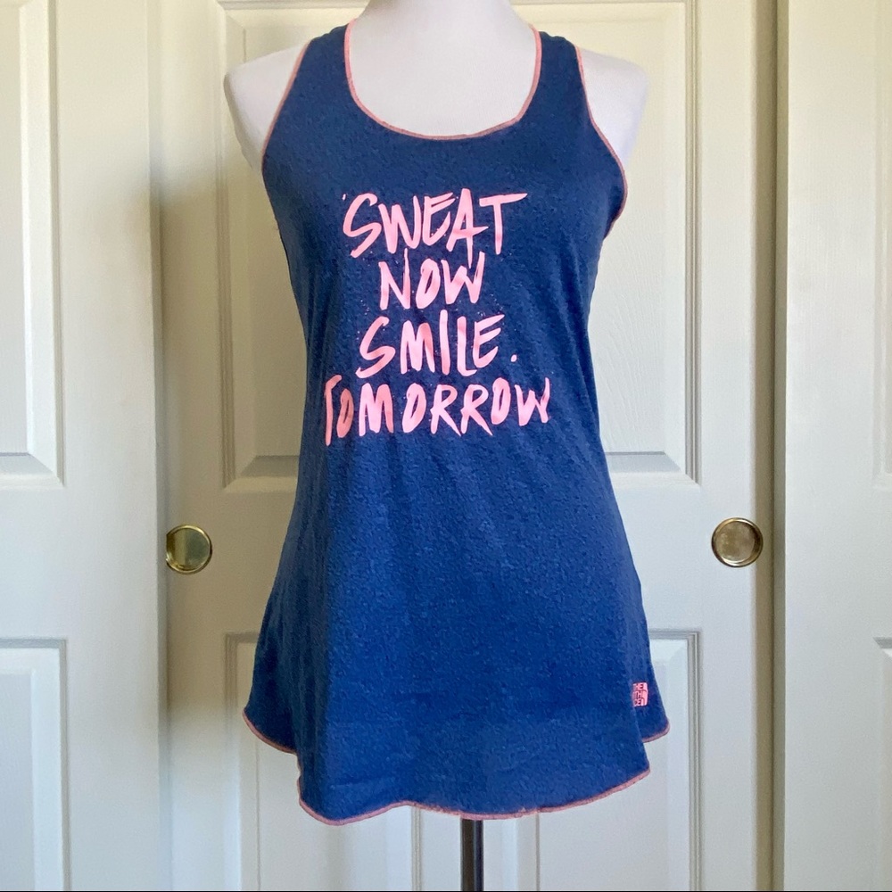 The North Face Women's Sweat Now Smile Tomorrow Graphic Racerback Tank Top M